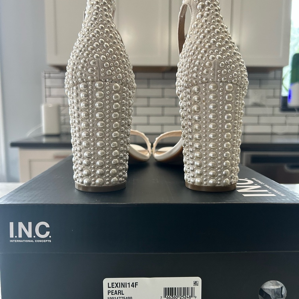 INC International Concepts Pearl Studded Heels